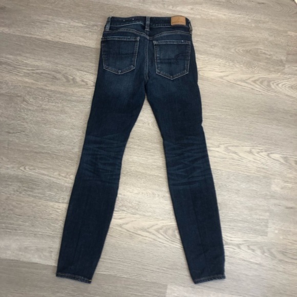 American Eagle Darkwash Skinny Distressed‎ Jeans 0Short - Picture 7 of 7